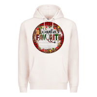 Pale Pink custom name santas favorite nurse Premium Hoodie - AdoDesignShop