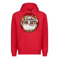 Red custom name santas favorite nurse Premium Hoodie - AdoDesignShop