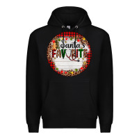 Black custom name santas favorite nurse Premium Hoodie - AdoDesignShop