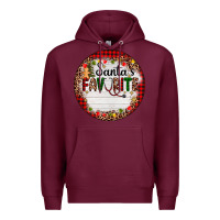 Burgundy custom name santas favorite nurse Premium Hoodie - AdoDesignShop