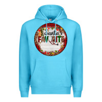 Ocean Blue custom name santas favorite nurse Premium Hoodie - AdoDesignShop