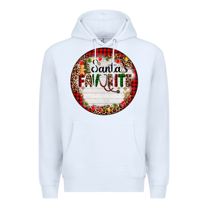 Custom Name Santas Favorite Nurse Premium Hoodie by AdoDesignShop | Teevron