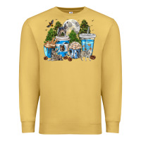 Antique Gold Wolf coffee cups Premium Sweatshirt - texasbilliewilder