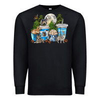 Black Wolf coffee cups Premium Sweatshirt - texasbilliewilder