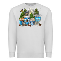 Dove Grey Wolf coffee cups Premium Sweatshirt - texasbilliewilder