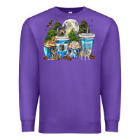 Purple Wolf coffee cups Premium Sweatshirt - texasbilliewilder