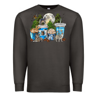 Smoke Wolf coffee cups Premium Sweatshirt - texasbilliewilder