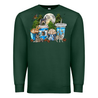 Sports Green Wolf coffee cups Premium Sweatshirt - texasbilliewilder