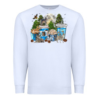 White Wolf coffee cups Premium Sweatshirt - texasbilliewilder