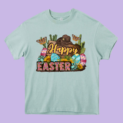 Happy Easter Heavy Core Tee Designed By Lillyallendesigns