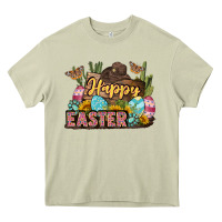 Mossy Happy Easter Heavy Core Tee - LillyAllenDesigns