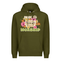 Army Green made to worship Premium Hoodie - JahusDesignShop