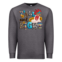 Charcoal Heather Y'all ain't right crazy Premium Sweatshirt - texasbilliewilder