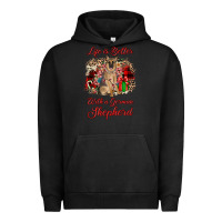 Pigment Black Christmas life is better with a german shepherd Urban Hoodie - JahusDesignShop