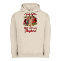 Pigment French Oak Christmas life is better with a german shepherd Urban Hoodie - JahusDesignShop