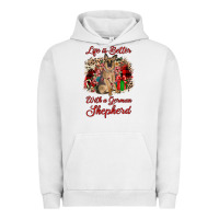 Pigment Lunar Rock Christmas life is better with a german shepherd Urban Hoodie - JahusDesignShop