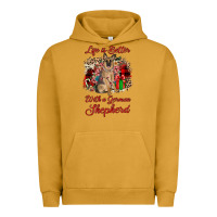 Pigment Peanut Butter Christmas life is better with a german shepherd Urban Hoodie - JahusDesignShop