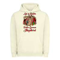 Pigment Pistachio Christmas life is better with a german shepherd Urban Hoodie - JahusDesignShop