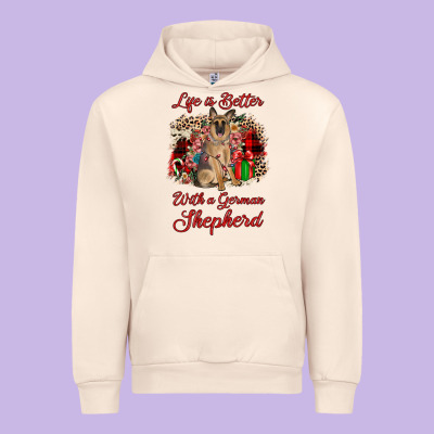 Christmas Life Is Better With A German Shepherd Urban Hoodie Designed By Jahusdesignshop