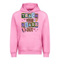 Fuchsia Pink teach your heart out Urban Hoodie - AdoDesignShop