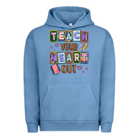 Pigment Pebble Blue teach your heart out Urban Hoodie - AdoDesignShop