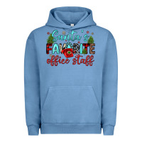 Pigment Pebble Blue santa s favorite office staff Urban Hoodie - JahusDesignShop