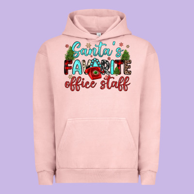 Santa S Favorite Office Staff Urban Hoodie Designed By Jahusdesignshop