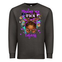 Smoke minding my own business afro messy bun Premium Sweatshirt - texasbilliewilder