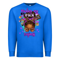 True Royal minding my own business afro messy bun Premium Sweatshirt - texasbilliewilder