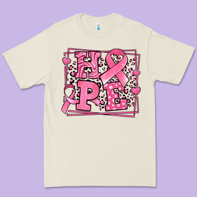 Hope Breast Cancer Awareness Ribbon Premium Tee Designed By Lillyallendesigns
