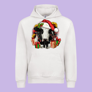 Christmas Holstein Urban Hoodie Designed By Jahusdesignshop