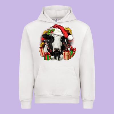 Christmas Holstein Urban Hoodie Designed By Jahusdesignshop