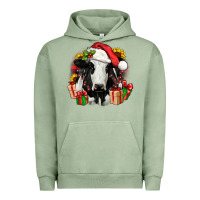 Pigment Oil Green christmas holstein Urban Hoodie - JahusDesignShop