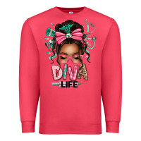 Cardinal afro messy bun diva life Premium Sweatshirt - texasbilliewilder