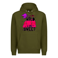 Army Green a little wild a little sweet Premium Hoodie - JahusDesignShop