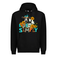 Black live simply Premium Hoodie - AdoDesignShop