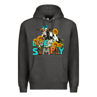 Charcoal Heather live simply Premium Hoodie - AdoDesignShop