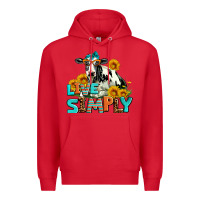 Red live simply Premium Hoodie - AdoDesignShop