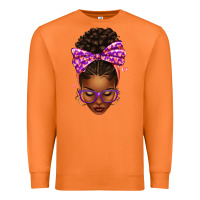 Carrot sorority colors purple carol afro messy bun woman Premium Sweatshirt - texasbilliewilder
