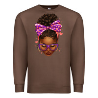 Chestnut sorority colors purple carol afro messy bun woman Premium Sweatshirt - texasbilliewilder
