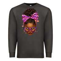 Smoke sorority colors purple carol afro messy bun woman Premium Sweatshirt - texasbilliewilder