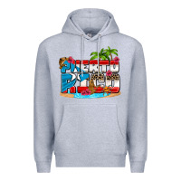 Heather Grey puerto rico and flowers with frog Premium Hoodie - AdoDesignShop