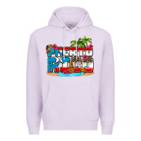 Lilac puerto rico and flowers with frog Premium Hoodie - AdoDesignShop