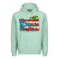 Seafoam puerto rico and flowers with frog Premium Hoodie - AdoDesignShop