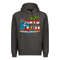Smoke puerto rico and flowers with frog Premium Hoodie - AdoDesignShop