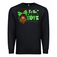 Black sorority colors green its the self love for me afr Premium Sweatshirt - texasbilliewilder