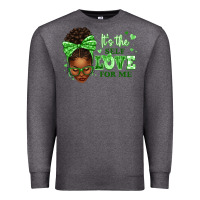 Charcoal Heather sorority colors green its the self love for me afr Premium Sweatshirt - texasbilliewilder