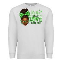 Dove Grey sorority colors green its the self love for me afr Premium Sweatshirt - texasbilliewilder