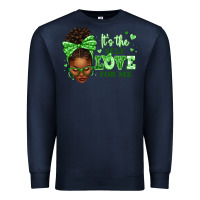 Navy sorority colors green its the self love for me afr Premium Sweatshirt - texasbilliewilder