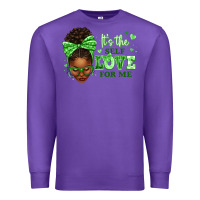 Purple sorority colors green its the self love for me afr Premium Sweatshirt - texasbilliewilder